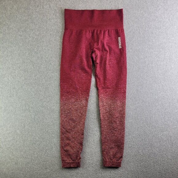 Gymshark Leggings Womens S Red Adapt Ombre Seamless Dip Dye Shaping Lifting Gym - Picture 1 of 12